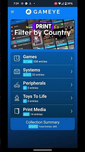 How do you catalog your video game collection?