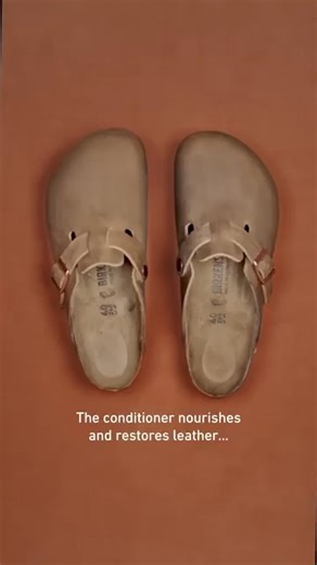 Maintain the Magic! How to care Leather upper for your precious Birks! The all-natural BIRKENSTOCK Leather Conditioner is formulated from castor, coconut, and rapeseed oils — as well as lanolin and natural waxes. Apply to your BIRKENSTOCK’s leather uppers to help ensure they stay supple and vibrant for years. Open the strap or remove the laces Apply a small amount of conditioner to the Polishing Cloth. Use circular motions on smooth, oiled leather. --- Visit us: Store 1: G floor - Aeon Mall Sen 
