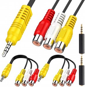 3 RCA AV-video-componentenkabel reservekabel voor TCL TV met 35 mm CTIA naar... | bol