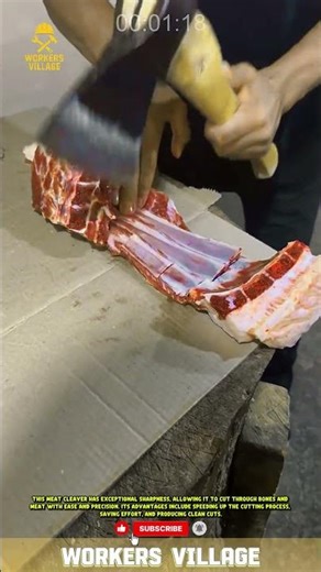 🔪 Super Sharp Meat Cleaver #workersvillage #tools #innovation #skilledworker #skills