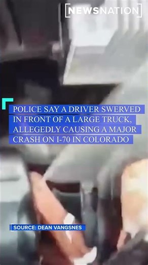 Truck driver's dash cam captures intense crash on highway