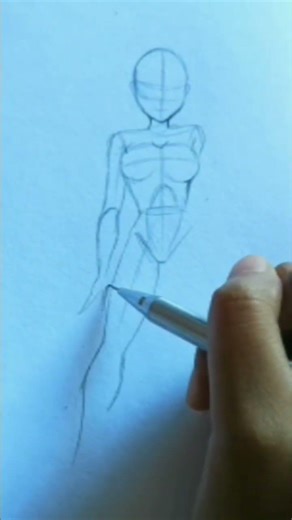how to draw girl body step by step tutorial ☺️#drawing #anime #sketch #art #draw