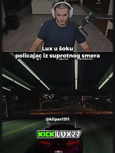 Lux u šoku: policajac iz suprotnog smera #fyp #lux #lukabojovic #lux27 #roleplay