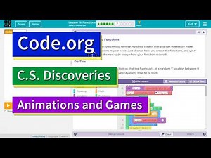 Functions Lesson 19.8 (19.7 in 2018) Code.org Tutorial and Answer CS Discoveries Animation and Games