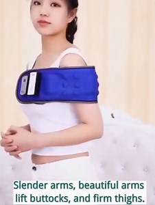 Hethtowd Electric Abdominal Stimulator Body Vibrating Slimming Belt Belly Muscle Waist Trainer Massager X5 Times Weight Loss Fat Burning (Us Plug)