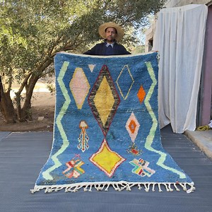 Boho Area Rug - Handwoven Geometric Pattern - Wool Blend Material, Durable, Soft Feel, 4.99X8.53 Feet - Etsy