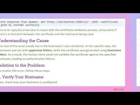 Resolving Docker login x509: certificate signed by unknown authority Error on Redhat Linux
