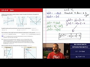 Big Ideas Math [IM3]: 2.1 - 2.4 Quiz (Review & Problem Set)