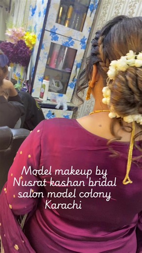 Model Makeup by Nusrat Kashan Bridal Salon Model Colony Karachi