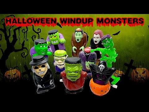 The Halloween Monsters Windup Toy Collection | Frankenstein's Monster | Vintage Monster Toys