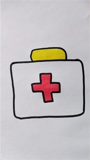 First Aid Kit ⛑️ Drawing For Kids #firstaid #kit #trending #kidstvforfun #drawing #shorts #funny