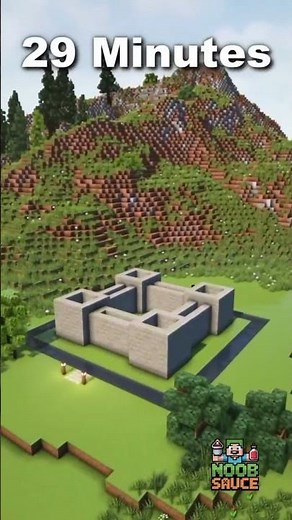 Epic Minecraft Castle Build in 50 Seconds! | Noob Sauce