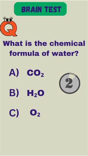 Do You Know the Formula of Water? 💧🧠 | Quick Science Quiz!