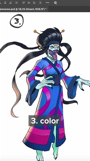 Watch Dekishi Onna come to life! 🎨✨