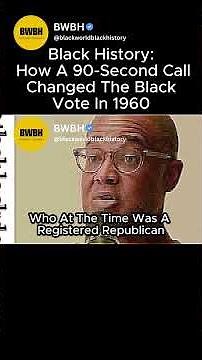 Black History: How A 90-Second Call Changed The Black Vote In 1960' #blackhistory #america #shorts