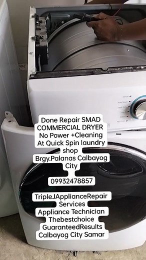 Done Repair SMAD COMMERCIAL DRYER No power+Cleaning At Quick Spin laundry shop Brgy.Palanas Calbayog City #smadcommercialdryer #triplejappliancerepairservices | Triple J Appliance Care Services | Facebook