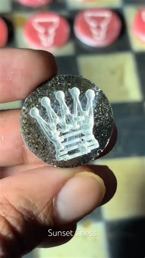 Resin chess set I made (: #diy #chess #chessset