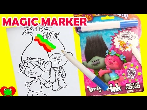 Trolls Imagine Ink Coloring Magic Marker and Surprises