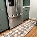 Lahome Zelie Washable Kitchen Runner Rug, 2x7 Black and White Hallway Bathroom Runner Rugs, Moroccan Trellis Soft Non Slip Stain Resistance Carpet Runners for Entryway Bedside