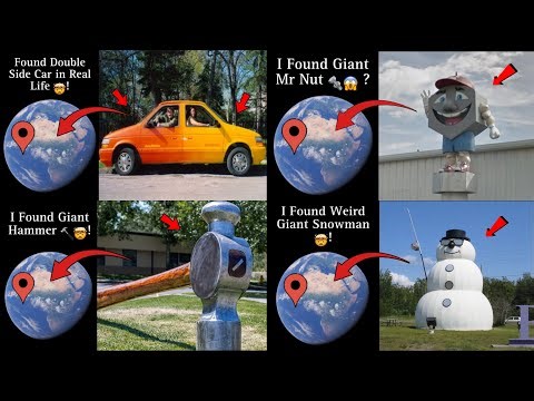😱 TOP 4 Strange Giant Things Sculptures On Google Earth 🌍!