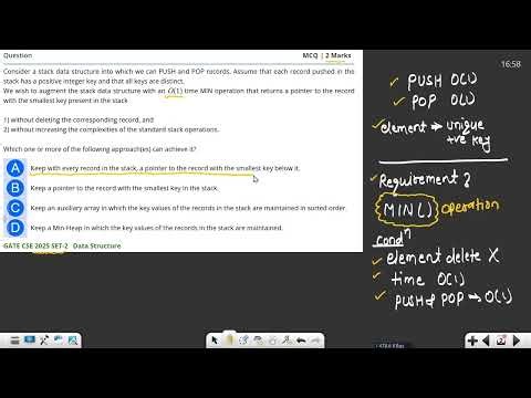 GATE PYQ 2025 | Stack | Data Structure | GATE PYQ Solution