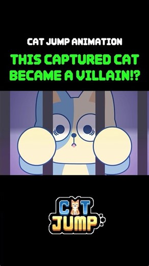 This Captured Cat Became a Villain!? 😈#CatJump #GameAnimation