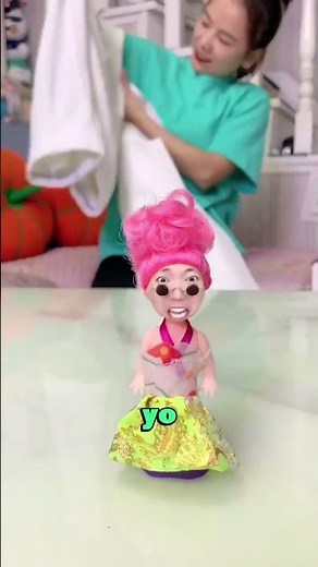 👑🎀😊 ¡Hoy me convertí en una muñeca! #funny