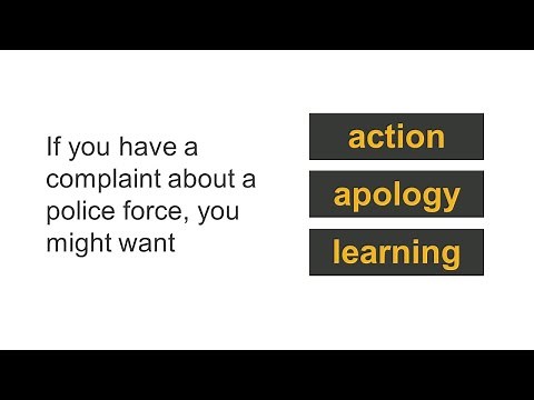 Want to know how the police complaints process works?