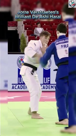 Jorre Verstraeten's De Ashi Harai: A Stunning Display of Judo Skill! 🎯 #shorts #judo