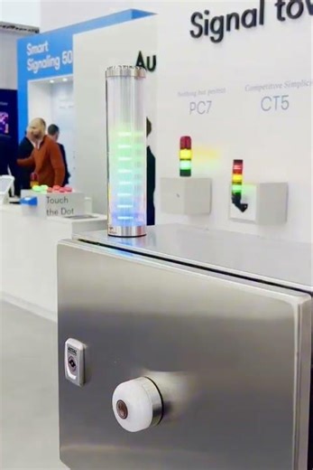 Auer Signal presenting Touch Button & Smart tower - Smart Signalling 50 and other models at SPS