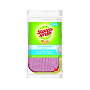 Scotch-Brite Dobie Non-Scratch Scrub and Wipe Cloth, 2 Count