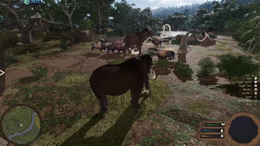 Mammoths and Bison Encounter in EcoSlaBrea Roblox