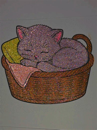 👇 Treat yourself to this relaxation kit in the yellow basket! #kitten #fyp #glitterpens #coloring #loveyou
