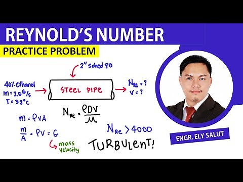REYNOLD'S NUMBER PRACTICE PROBLEM | ENGINEERING FLUID MECHANICS | PIPE SCHEDULE NUMBER AND VISCOSITY