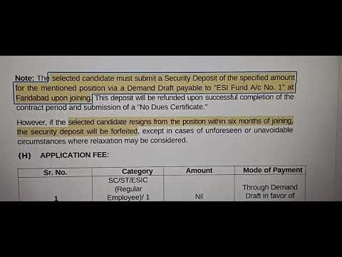 Senior residents recruitment notification from ESIC medical college