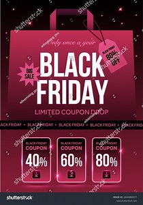 Black Friday Shopping Coupon Book Coupon Stock Vector (Royalty Free) 2641862577 | Shutterstock