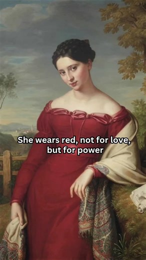 Her Eyes Hold a Secret | The Lady in Red #history #painting #shorts #ytshorts #art