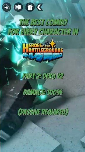The best combo for every character in HEROES BATTLEGROUNDS | Part 2: Deku V2 #heroesbattlegrounds