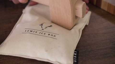 Viski Lewis Ice Bag and Mallet, Ice Crusher, Bartender Kit, Home Bar Tools