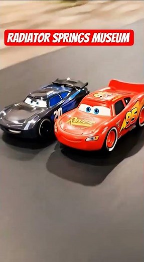 Pixar Cars 2 Jackson Storm racing Lightning McQueen in Radiator Springs #lightingmcqueen