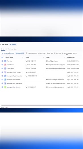 Bulk actions make staying in touch with your contacts a breeze. 📬 Send emails, SMS, WhatsApp, or trigger automations all at once—no more clicking one by one! Just make sure everyone’s opted in, then hit send and watch your workflow get easier. Start learning for free: https://course27.com/LearnForFree #course27 | 5fmedia