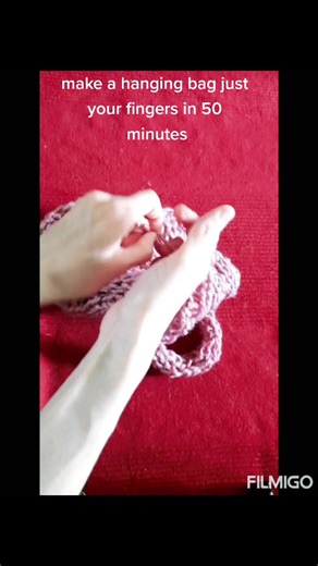 Handmade Finger Knitting Bag Tutorial in 50 Minutes