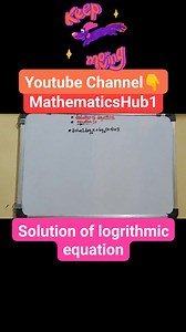 Solution of logrithmic equation #logrithmicequation #logrithmic #sjdubey #logrule #explorepage #education #knowledge #IITJEE #maths #NDA #CBSE | Mathematics Hub | Facebook