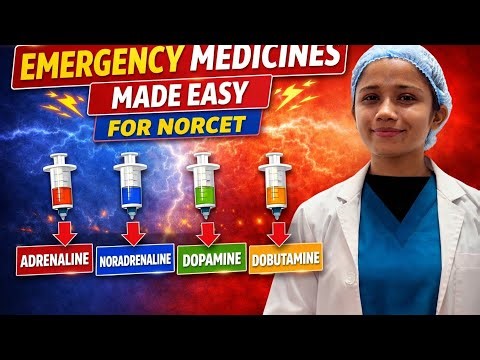 Emergency Drugs Explained | Adrenaline vs Dopamine vs Noradrenaline vs Dobutamine #norcet