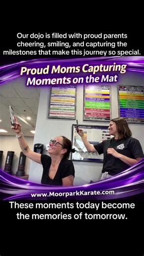 Proud Moms Capturing Moments on the Mat 💛 #Moorpark #Karate #KravMaga #BJJ #Memories