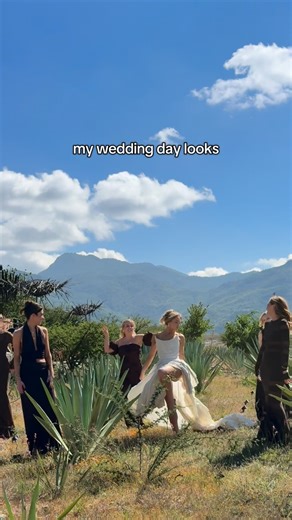 Alix Traeger on Instagram: "which was your fav?? getting ready - Vintage Travilla found at @acurrentaffair wedding dress - @toni_maticevski found at @loho_bride dinner - Vintage Valentino found at @raffevintage reception - @wiederhoeft"