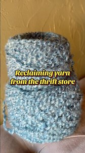 RECLAIMING THRIFTED YARN 🧶🧶🧶 #upcycling #yarn #yarnlove