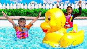 151K views · 1.6K reactions | Wendy Pretend Play with Giant Inflatable Duck Swimming Pool Toys ️️️ | Kids Baby Cartoon | Facebook