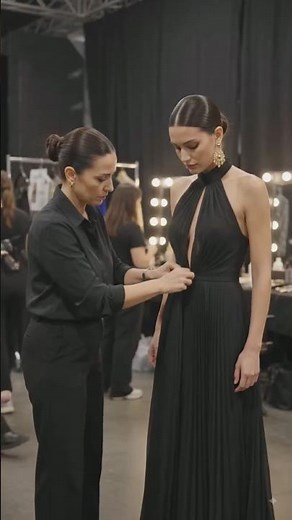 Backstage Magic at London Fashion Week 2025 ✨ #fashion #fashiondesigner #dress #fashionexpert