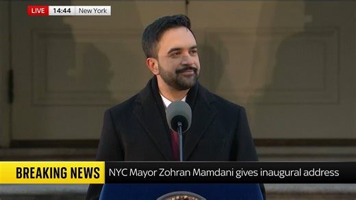 615K views · 27K reactions | "If you are a New Yorker, I am your mayor" Democratic socialist Zohran Mamdani officially sworn in as New York City's first Muslim mayor.  https://trib.al/AgvOwP0  Sky 501 and YouTube | Sky News | Facebook